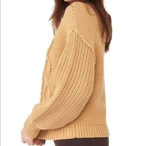 NEW Free People Dream Cable Crew Neck Sweater 925 5s3 - Picture 5 of 5